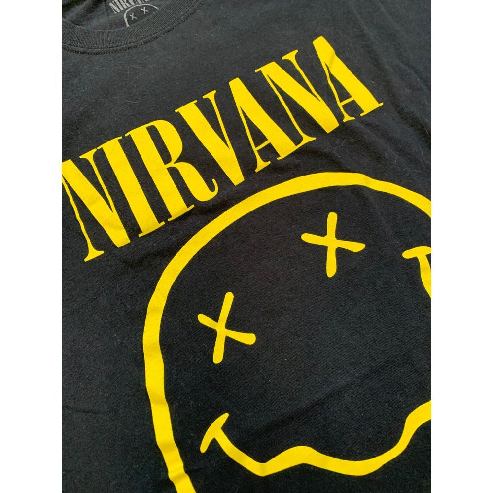 Nirvana Shirt Mens 2XL Smiley Face Grunge Punk Rock Music Alternative Y2K